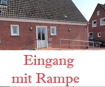 Eingang mit Rampe  zum Ferienhaus