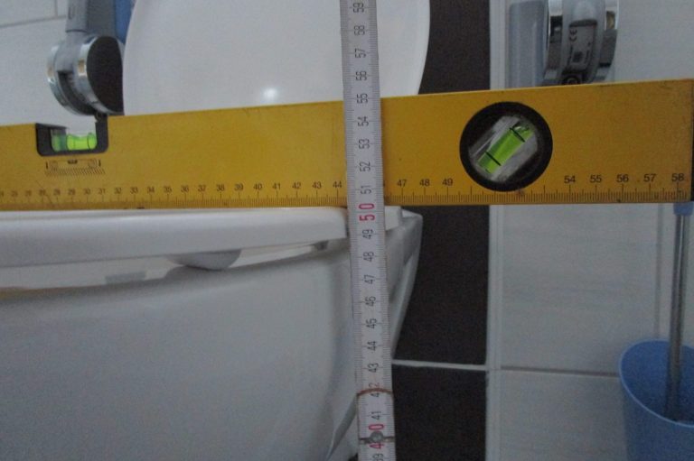 Toilette Sitzhöhe ca. 50 cm Fewo Ferienhaus Amelsberg 26789 Leer Ostfriesland behindertengerecht