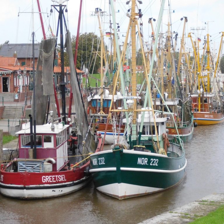 Fischkutter Hafen Greetsiel Ferienhaus Amelsberg in 26789 Leer behindertengerecht